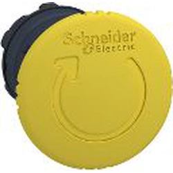 Schneider Electric Yellow mushroom button drive by turning (ZB5AS55)