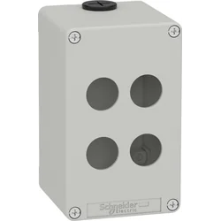 Schneider Harmony XAP Control box empty gray 4 holes XAPD2504