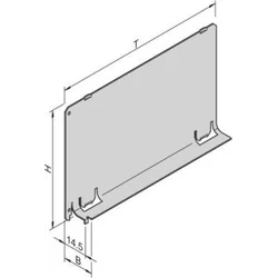 SCHROFF Entrada de aire SCHROFF sin panel frontal, 3 HU, 4 HU, profundidad 160 mm