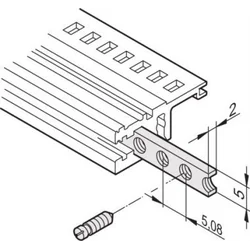 SCHROFF Kierteitetyt vaakasuorat SCHROFF-kiskot, M2.5, 20 HP