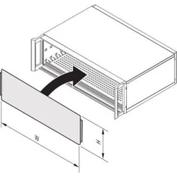 SCHROFF SCHROFF Panoul frontal, lățime completă, fante, neecranat pentru RatiopacPRO 3 U, AIR 4 U, 84 HP, 2,5 mm, Al