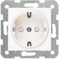 Schuko socket with shutters, Viko Panasonic Karre, white