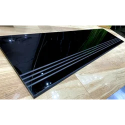 Schwarze, glatte, glänzende Fliesen für Treppen 120x30 HIGH GLOSS super black