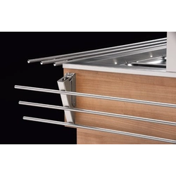 SCOSQX8+ Side shelf made of stainless steel profiles for SQ display cabinets