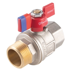 Screw-on ball valve G1/2 Ferro KFPM11