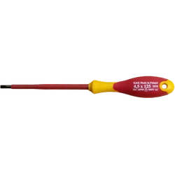 SCREWDRIVE, INSULATED SCREWDRIVE 1000V FOR ELECTRICIANS, FLAT 4.5 x 125