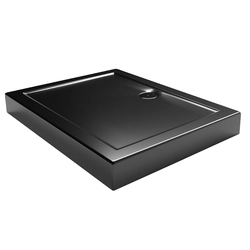 Sea-Horse 100 x 80 rectangular shower tray, compact black