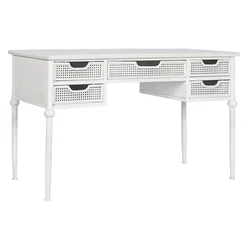 Secretária Home ESPRIT Metal Branco 122 x 50 x 76 cm