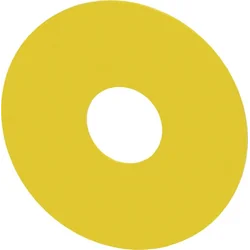 Selbstklebendes Etikett von Siemens, gelb, Durchm. äußerer 75mm Durchschn. ext. 23mm keine Beschriftung 3SU1900-0BC31-0AA0