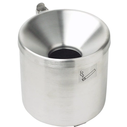 Self-extinguishing wall ashtray for interior and exterior made of stainless steel, diameter 9cm