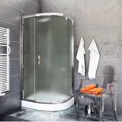 Semi-circular single-leaf shower cabin Sea-Horse BK502RC+ Stylio 90x90x190 - frosted glass