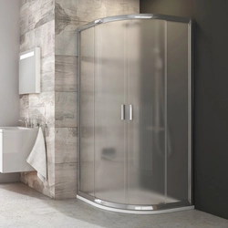 Semicircular shower cabin Ravak Blix, BLCP4-80, glossy+glass Grape