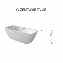 Set aus freistehender Acrylbadewanne Deante Anemon 150x72 cm + Wasserhahn Sea-Horse Stylus