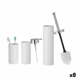 Set Bagno Bianco Plastica ((8 Pezzi)