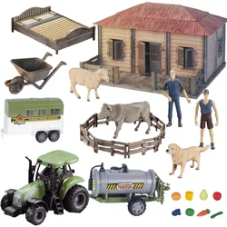 SET MARE FERMĂ CASA FERMIERULUI UNEL TRACTOR ANIMALE FERMIER + ACCES