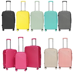Set of hard wheeled suitcases with ABS handle 3 pcs