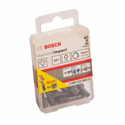 Set punte Bosch Diamond Impact, 10 pz, T25, 25 mm