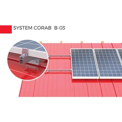 Set suporturi pentru modulul de energie solară CORAB pentru acoperiș înclinat, tablă clasică B-037