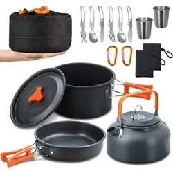 Set turistico NOMAD, set composto da bollitore, pentola e padella