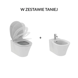 Set viseća WC školjka + Ideal Standard Connect Air bide sa skrivenim zatvaračima