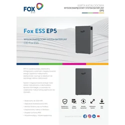 Съхранение на енергия 5 KW FOXESS 5,18 kWh EP5 HV