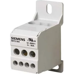 Siemens Blok rozdzielczy 80A 1P 690V 1x16mm2 8x10mm2 DIN 5ST2504