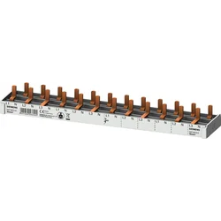 Siemens Busbar 3P+N 10mm2 pin 12 modular for 1P+N narrow circuit breakers (5SV1 5SV6 5SL60) full insulation 5ST3673-0