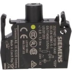 Siemens dzeltenā LED ligzda 230V AC 3SU1401-1BF30-1AA0