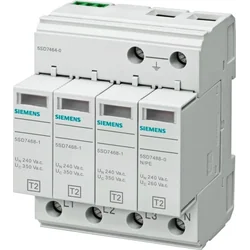 Siemens Обмежувач перенапруги C ТИП 2 4P 20kA 350V 3+1 система TN-S із сигнальними контактами 5SD7464-1