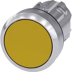 Siemens pogu piedziņa 22mm dzeltena ar atsperu metālu IP69k Sirius ACT (3SU1050-0AB30-0AA0)