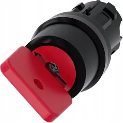 Siemens Switch with key omr 22mm round plastic lock number 73037 red with 2 keys 2-poz 3SU1000-4FF01-0AA0