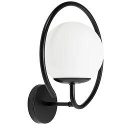 SIENINĖ LAMPA, SIENINĖ LAMPA APP1152-1W Juoda