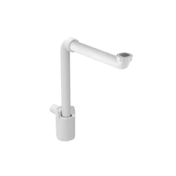 Sifón para lavabo, modelo para habitaciones pequeñas, d40, blanco