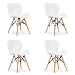 Silla LAGO de ecopiel - blanco x 4