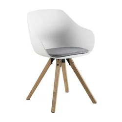 Silla Tina Wood blanca