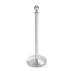 Silver chrome-plated barrier post without base