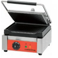 Single contact grill, grooved/smooth CATERINA, 742012