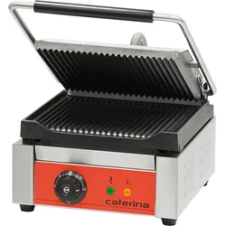 Single contact grill, grooved/smooth CATERINA, 742013