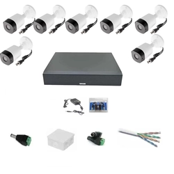 Sistem supraveghere exterior AHD 1080p 8 camere full HD 20m IR, DVR 8 canale, accesorii