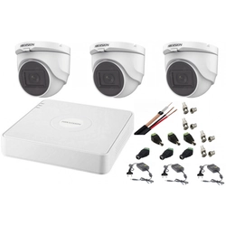 Sistem supraveghere interior  audio-video Hikvision 3 camere Turbo HD 2MP DVR 4 canale