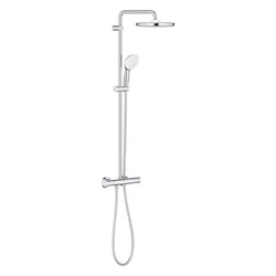 Sistema de ducha fijo Grohe Tempesta Cosmopolitan 250, cabezal redondo, con grifo termostático