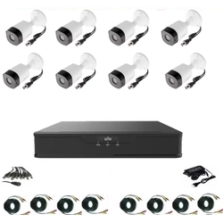 Sistema de videovigilancia profesional 8 cámaras exteriores 2 MP 1080P full hd IR20m, XVR 8 canales, accesorios completos, internet en vivo