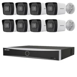 Sistema di sorveglianza Hikvision 8 telecamere IP 4MP IR 30m NVR 8 canali 12MP AcuSense