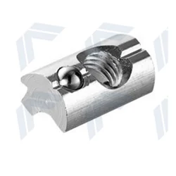 Sliding key with ball, sliding nut for M8 profiles for fastening clamps