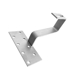 Solar panel roof hook, traditional, fixed, non-adjustable, stainless steel