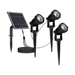 Solar Spike - Ljus - IP65 - 50x3 Lumens - 3000K - Svart