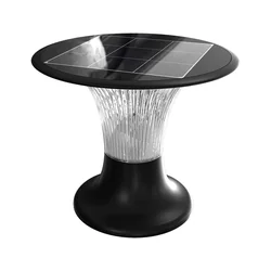 Solarleuchten - Säulenlichtsensor - IP65 - Schwarz - 15 Watt - 2200 Lumen - 6000K+4000K - Modellnummer: - VT-426-B