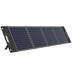 Solarni polnilec za kampiranje, zložljiva solarna plošča, 300W črna