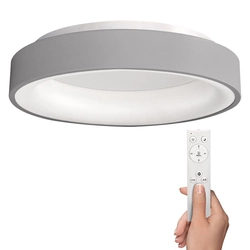 Solight LED griestu lampa apaļa Treviso, 48W, 2880lm, regulējama, tālvadības pults, pelēka, WO768-G