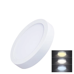 Solight LED mini panel CCT, surface mounted, 12W, 900lm, 3000K, 4000K, 6000K, round, WD170